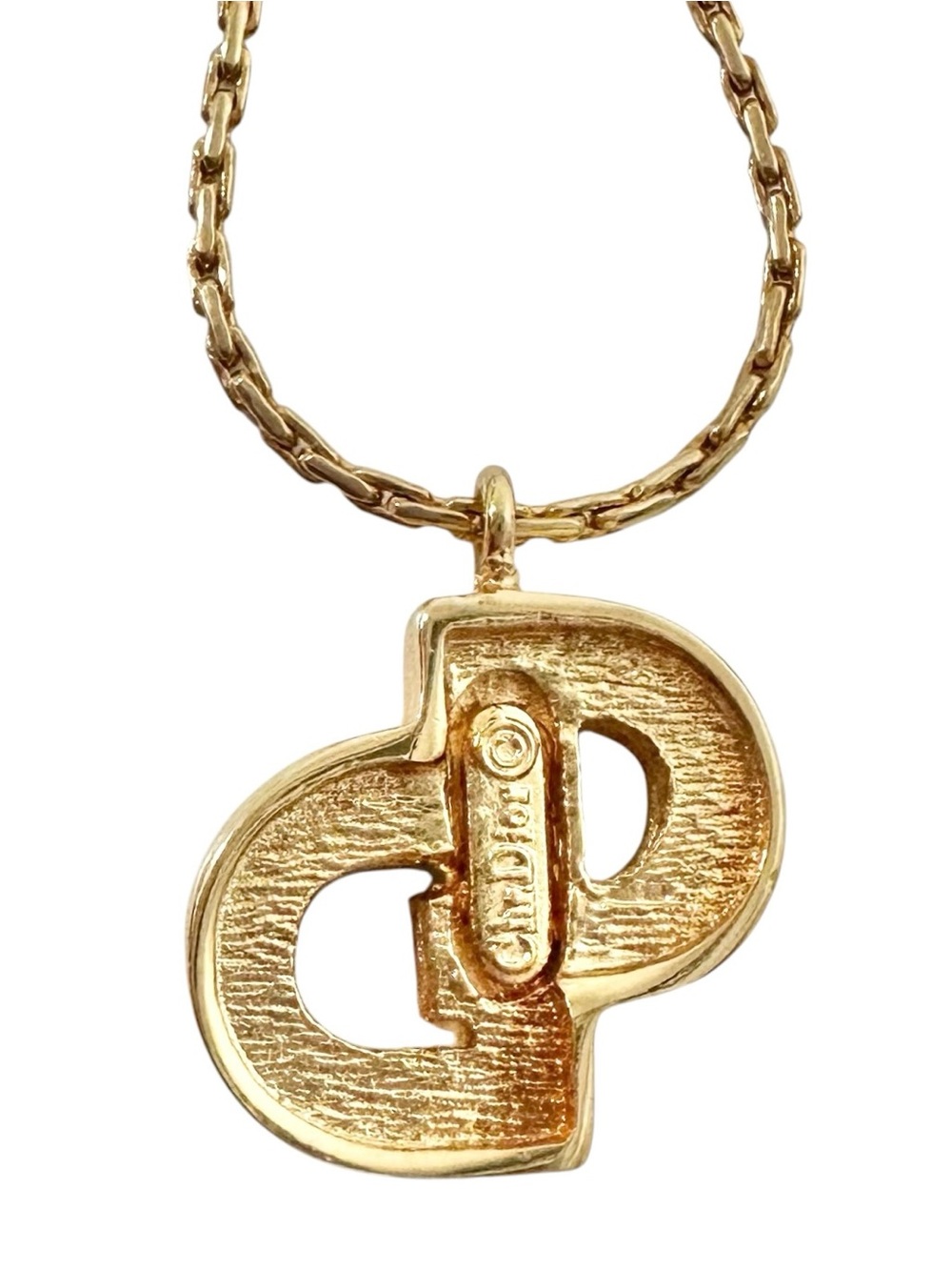 Christian Dior Gold & Crystal “CD” Initials Engraved Vintage Bracelet - Picture 5 of 13